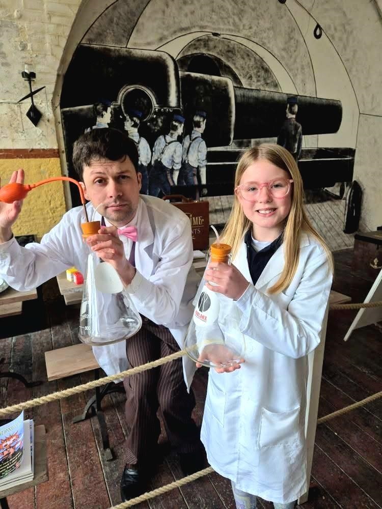 liam exhibit Scent Scientist Liam Findlay shows a visitor how to recreate scents of the past.