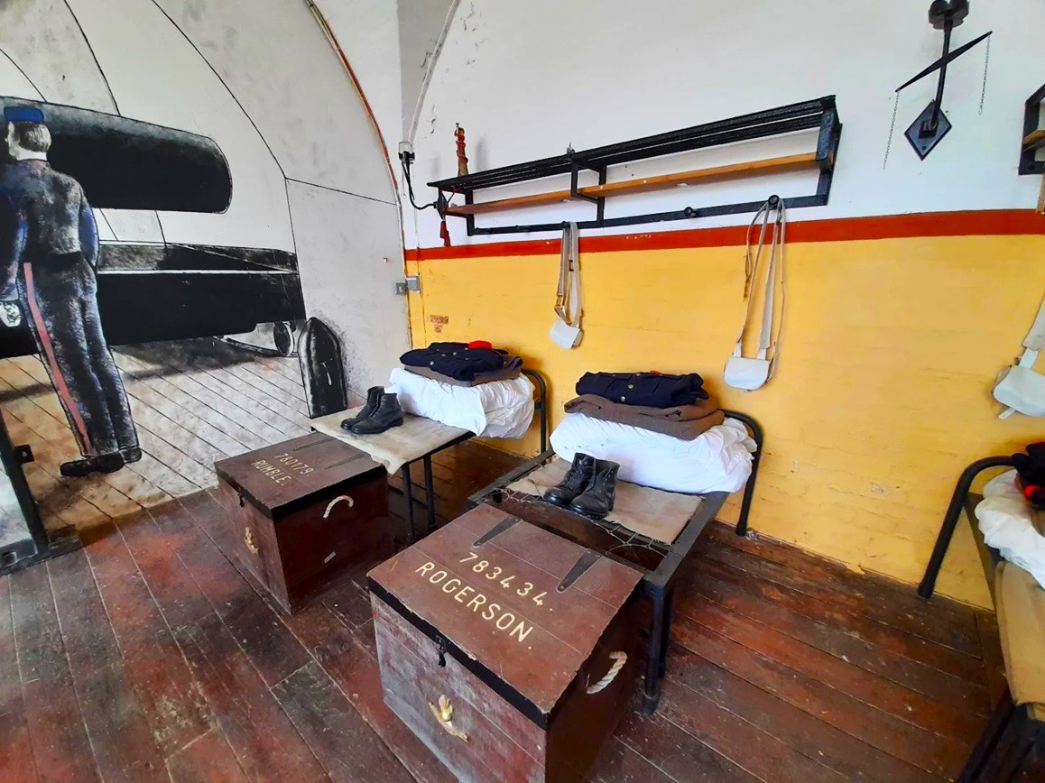 Victorian Gundeck beds Two examples of the Victorian soldiers' living quarters.