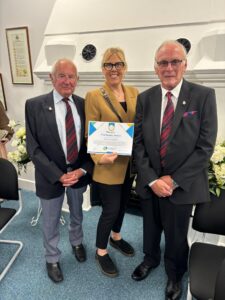 Nothe Fort volunteers accepting the Mayor’s Community Award from the Mayor’s Community Award event.